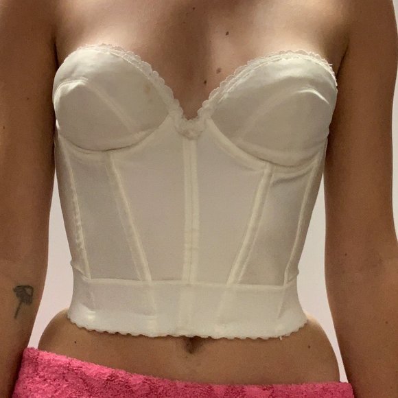 90s Vintage Adonna White Strapless Corset - Picture 2 of 6